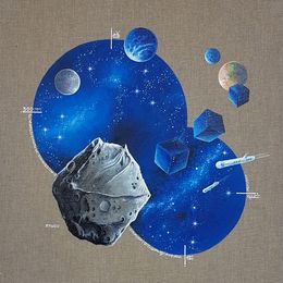 Peinture, Rendez-vous avec Ryugu, Michel Baudry