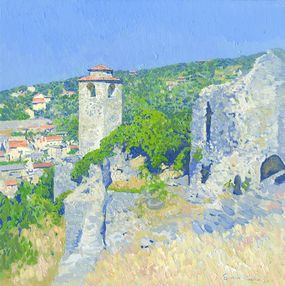 Painting, Stari Bar. Clock Tower, Simon Kozhin