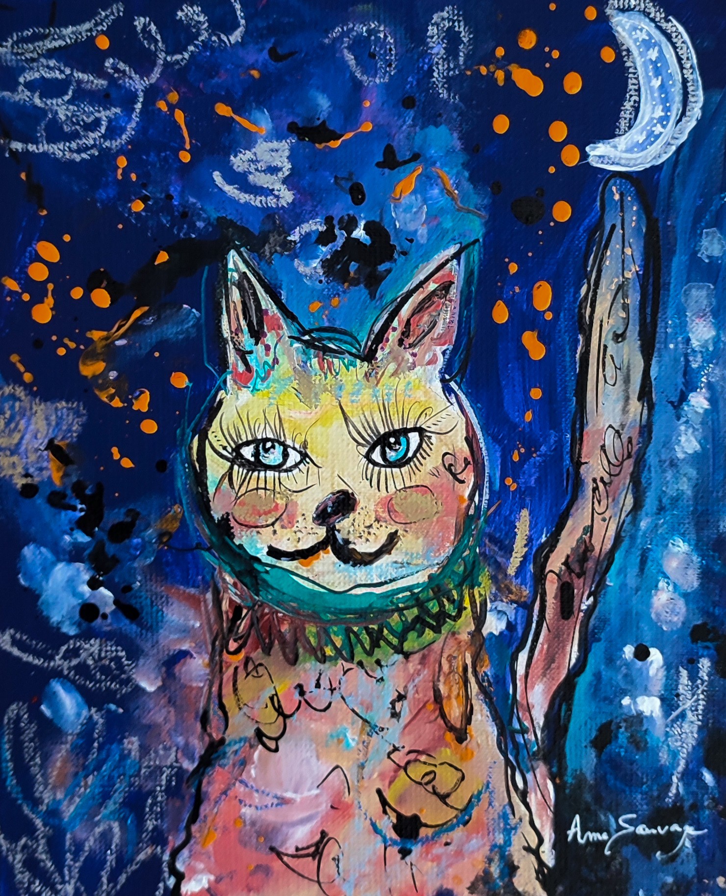 Âme Sauvage, Le chat et la lune Âme Sauvage, Le chat et la lune