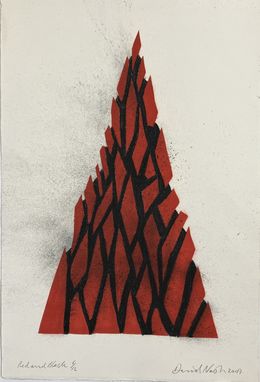 Print, Red and black triangle, David Nash