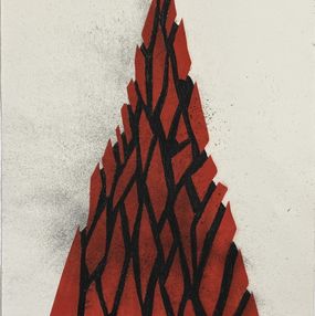 Print, Red and black triangle, David Nash