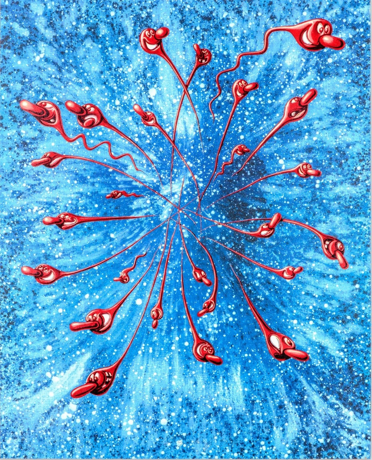 Kenny Scharf, In the beginning (red, gloss & glitters edition) Kenny Scharf, In the beginning (red, gloss & glitters edition)