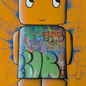 Painting, Roboïde orange L, PRAB'Z