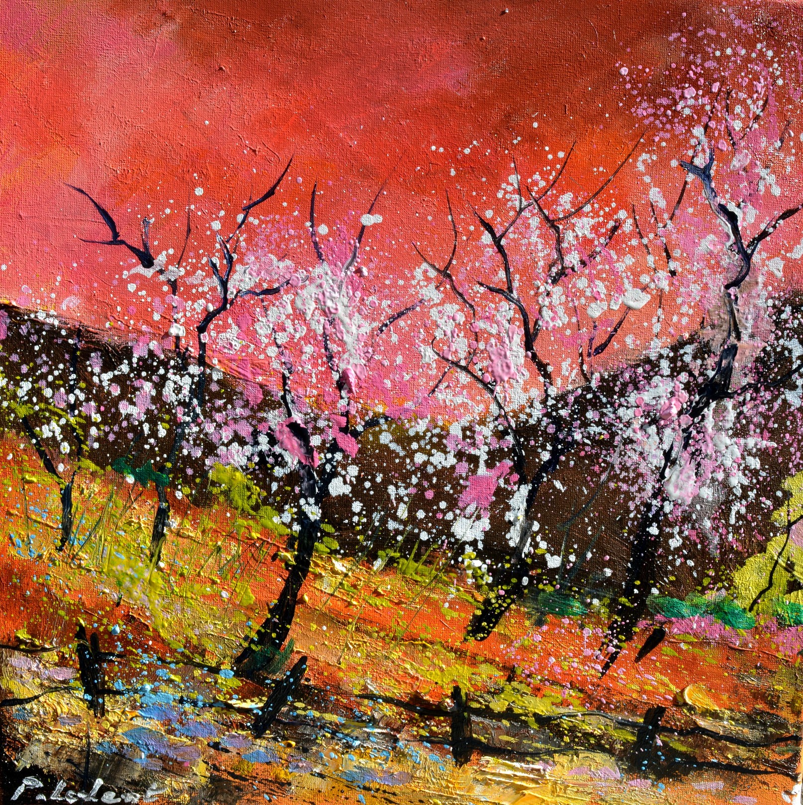 Pol Ledent, Blooming cherrytrees 44 Pol Ledent, Blooming cherrytrees 44