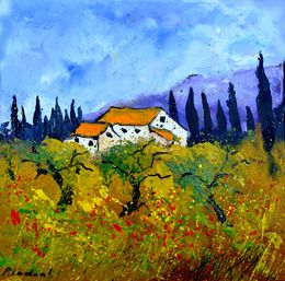 Painting, A house in Provence, Pol Ledent