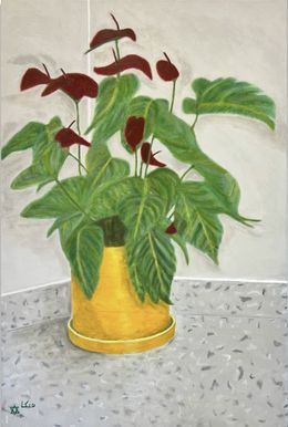 Painting, The Flowerpot, Mika Jacob