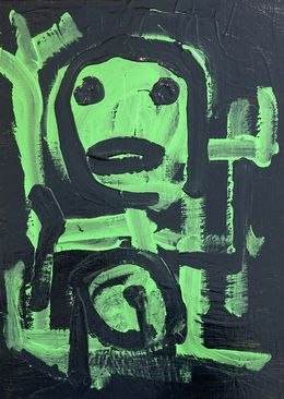 Peinture, Autoportrait vert, Renaud Philippot