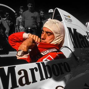 Photography, Ayrton Senna en préparation au GP du Brésil, Dominique Leroy