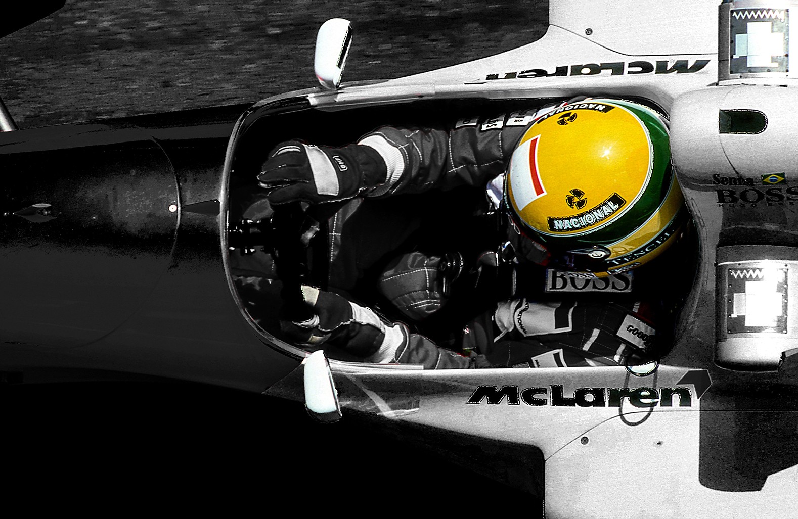 Dominique Leroy, Ayrton Senna et ses mains. F1. GP USA. Phoenix Arizona Dominique Leroy, Ayrton Senna et ses mains. F1. GP USA. Phoenix Arizona