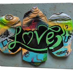 Painting, Love spray green, Florkey