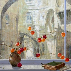 Painting, Rain In Jerusalem, Michael Gorban