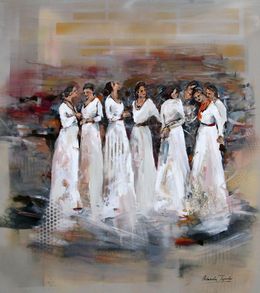 Peinture, Beige 8 femmes, Arancha Tejedor