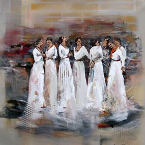 Peinture, Beige 8 femmes, Arancha Tejedor