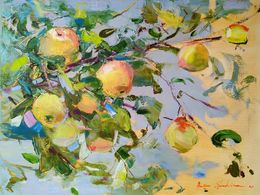 Painting, Yellow apple aroma, Helen Shukina