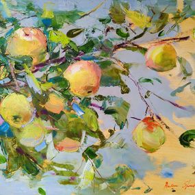 Painting, Yellow apple aroma, Helen Shukina