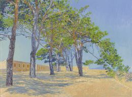 Gemälde, Pine trees in Fortezza. Crete, Simon Kozhin