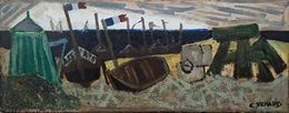 Peinture, Les Barques, Claude Vénard