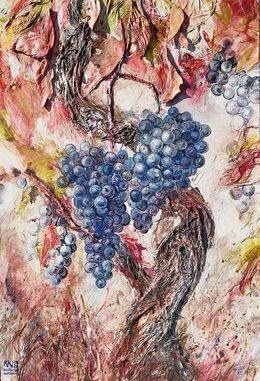 Gemälde, Blue Grapes, Natalia Kuruch