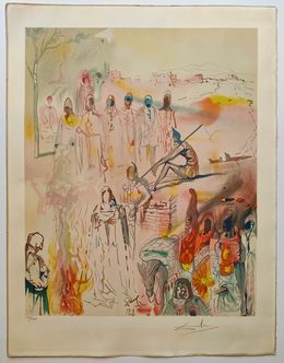 Print, Tancreds Oath from Marquis de Sade, Salvador Dali