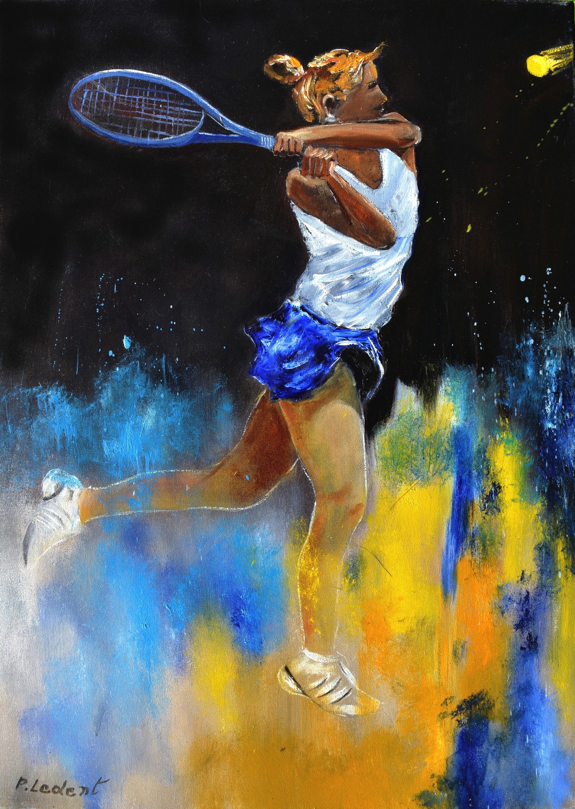 Pol Ledent, Playing tennis Pol Ledent, Playing tennis