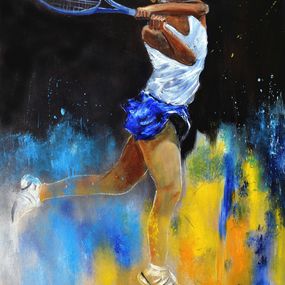 Peinture, Playing tennis, Pol Ledent