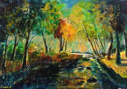 Gemälde, My little river 75, Pol Ledent