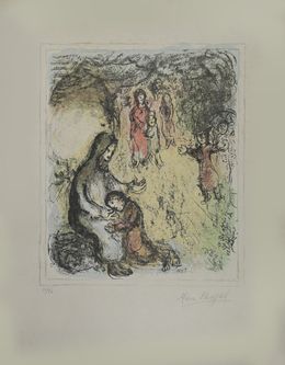 Print, Jacob's Blessing, Marc Chagall