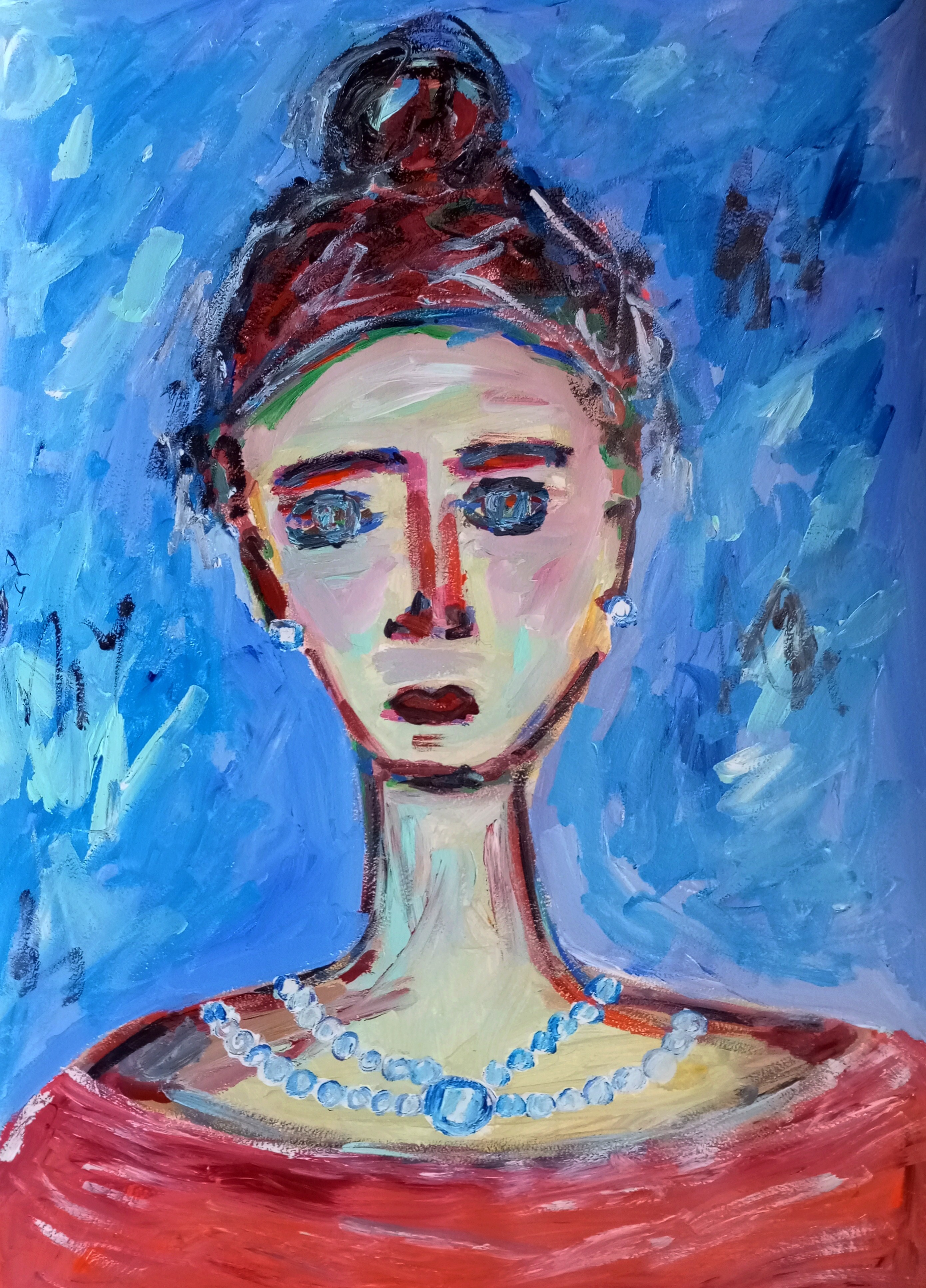 Natalya Mougenot, Woman with a pearl necklace Natalya Mougenot, Woman with a pearl necklace
