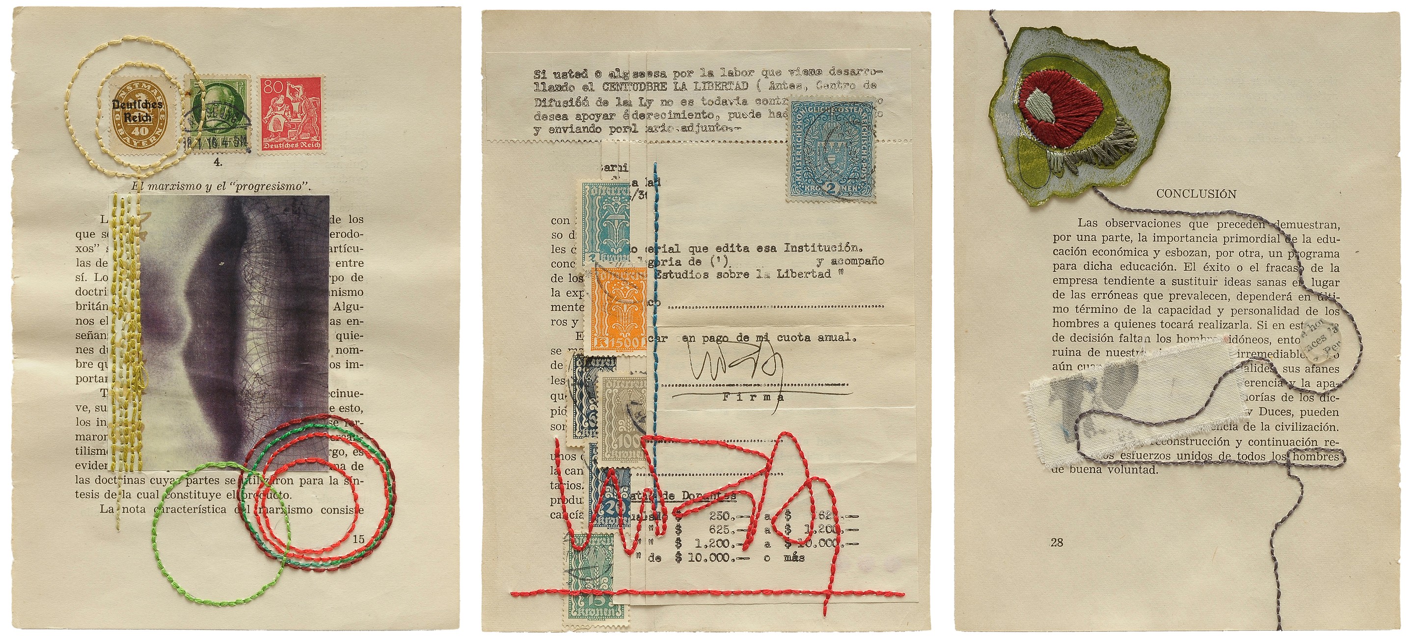 Ana Seggiaro, Untitled Triptych, From the series Books Ana Seggiaro, Untitled Triptych, From the series Books
