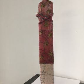 Escultura, Sculpture Ethnie - Vietnamienne rose avec bébé dos, Atelier Piquifou