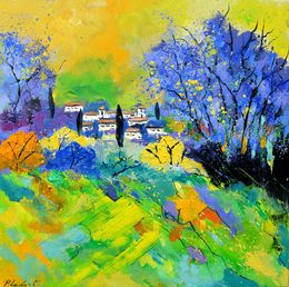 Painting, Summer landscape, Pol Ledent