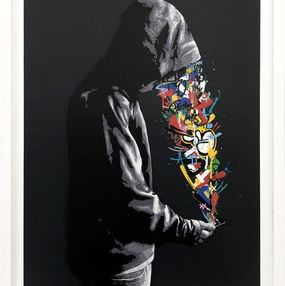 Edición, Martin Whatson Connection Dk Grey (Unique aHand Finished Screen Print), Martin Whatson