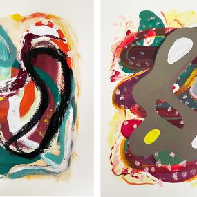 Peinture, Lab #10 and #5 Diptych. From the Lab series, Alec Franco