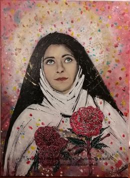 Painting, Sainte Thérèse de Lisieux aux roses, Adélaïde Leferme