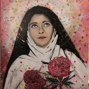 Painting, Sainte Thérèse de Lisieux aux roses, Adélaïde Leferme