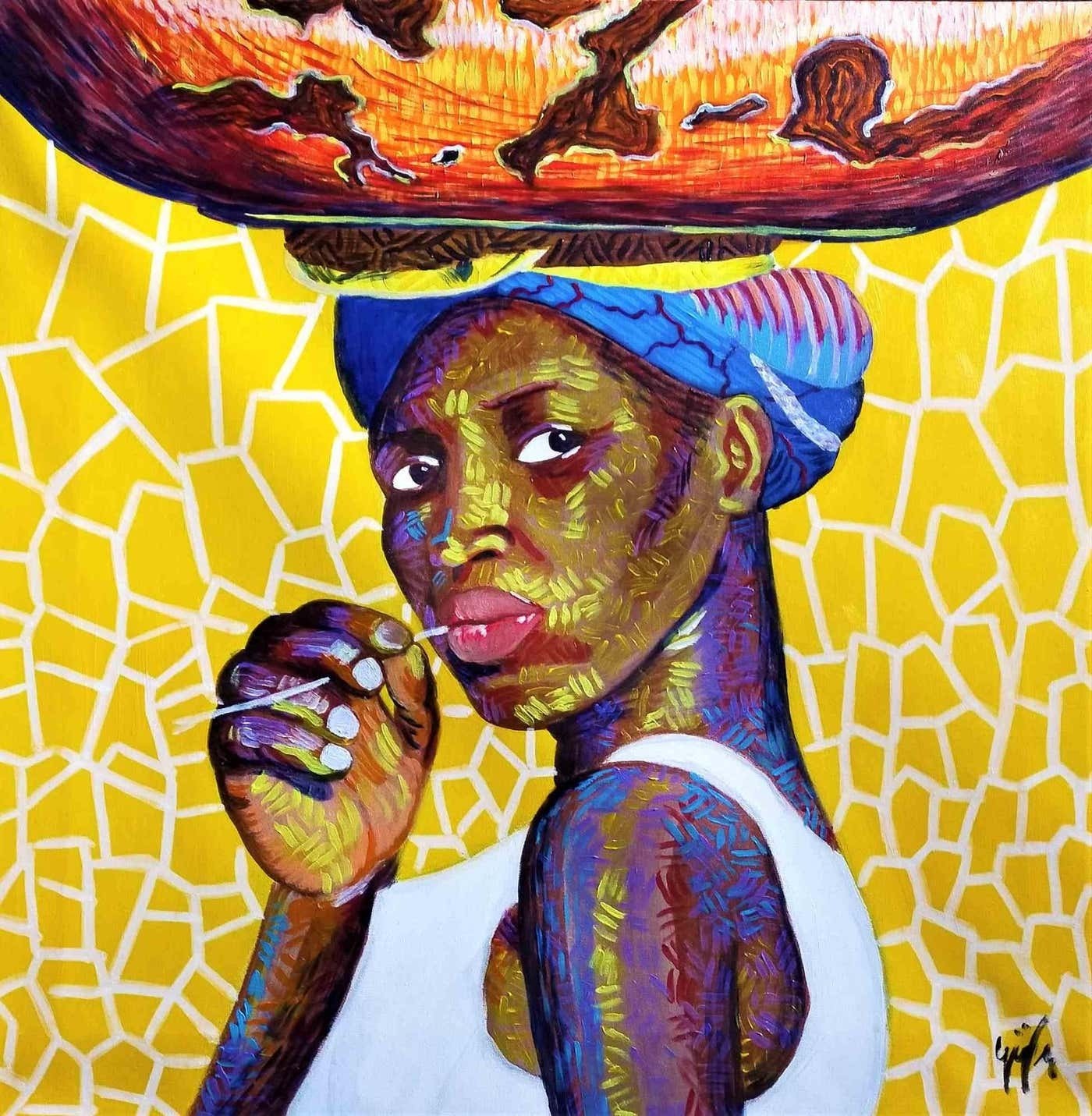 Gerardo La Porta, Girl with a vase on her head Gerardo La Porta, Girl with a vase on her head