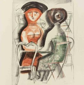 Print, Female Conversation, Massimo Campigli