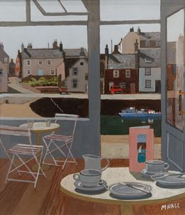 Painting, View of Portsoy, Mike Hall