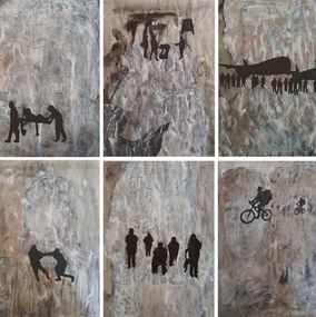 Pintura, Set of 6 Paintings. From the series Cenizas y Diamantes, Cecilia Méndez Casariego