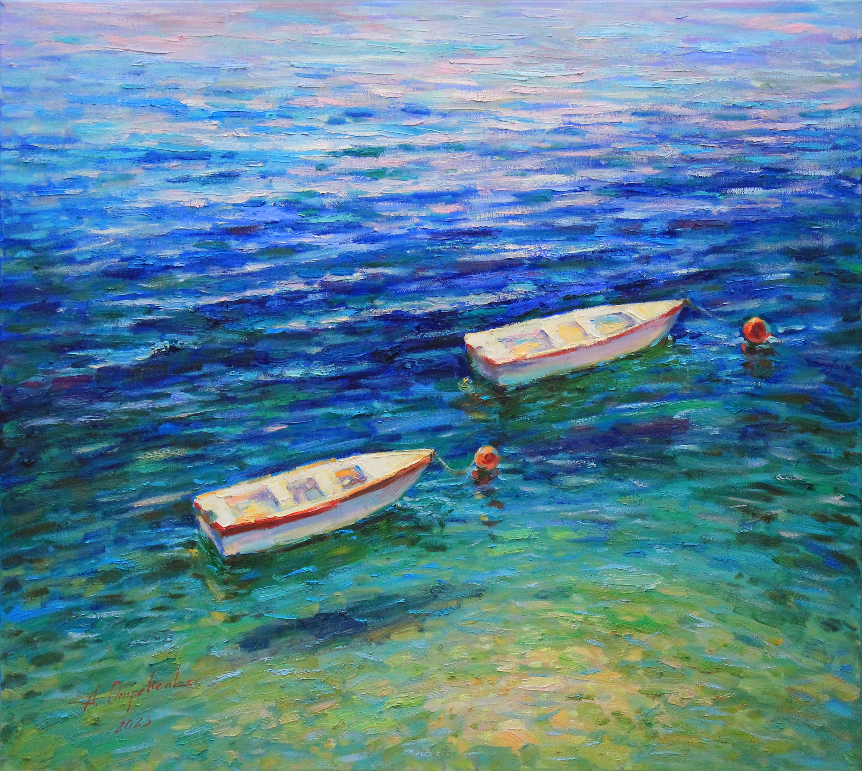 Alisa Onipchenko-Cherniakovska, Couple at sea Alisa Onipchenko-Cherniakovska, Couple at sea