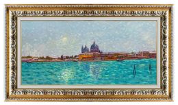 Peinture, Canal Grande - Venice cityscape painting & frame, Biagio Chiesi