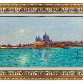 Pintura, Canal Grande - Venice cityscape painting & frame, Biagio Chiesi