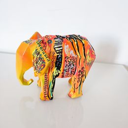 Sculpture, Eléphant jaune, Âme Sauvage