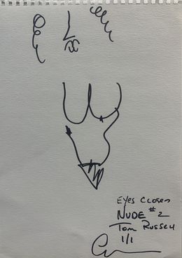 Fine Art Drawings, Nude #2, With My Eyes Closed, Tom Russell