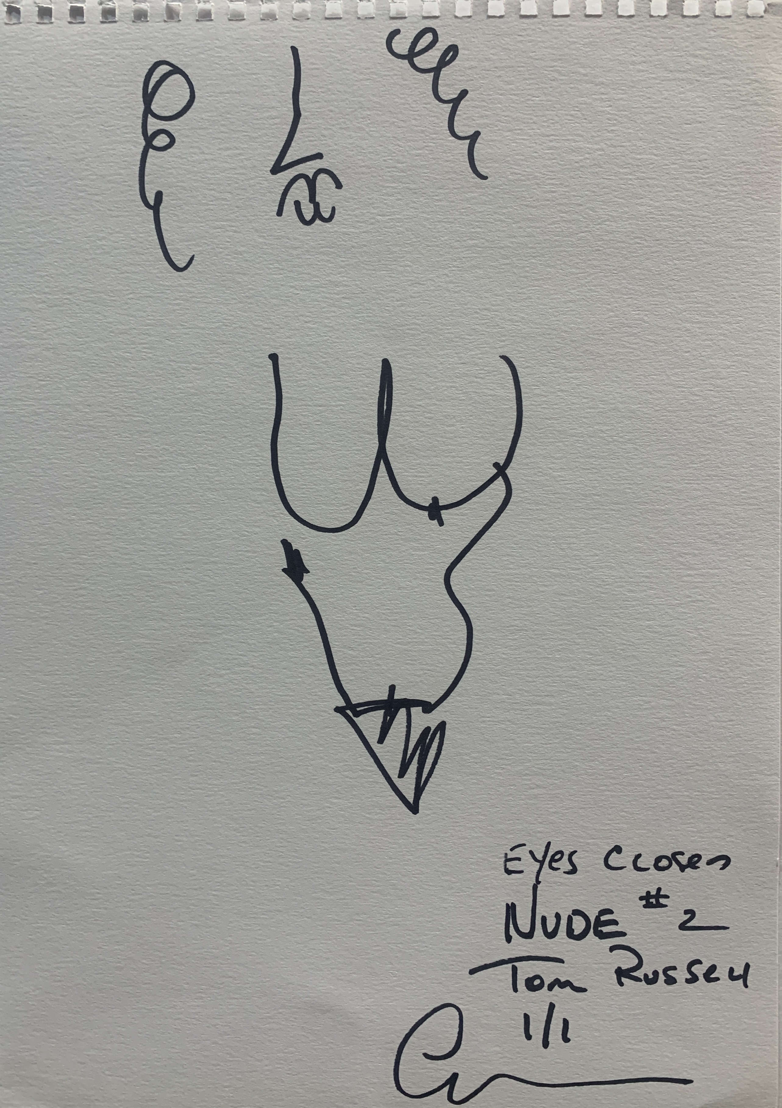 Tom Russell, Nude #2, With My Eyes Closed Tom Russell, Nude #2, With My Eyes Closed