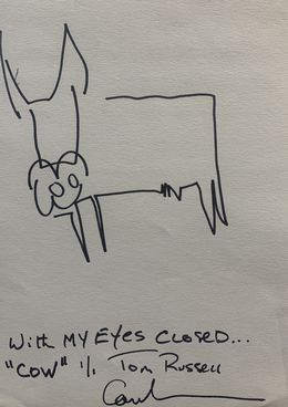 Dibujo, Cow, With My Eyes Closed, Tom Russell