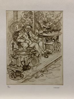 Édition, Man Having Tea, Moshe Chauski