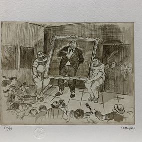 Print, Man In Frame, Moshe Chauski