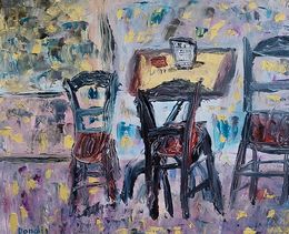 Painting, Chair in a Café, Dondi Schwartz