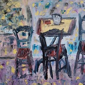 Painting, Chair in a Café, Dondi Schwartz